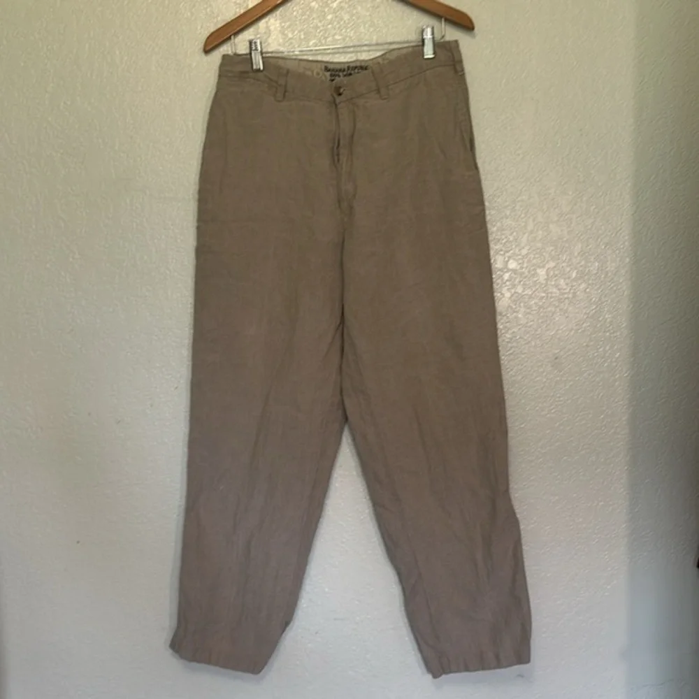 Banana Republic Irish Linen Relaxed Resort Pants 32 R